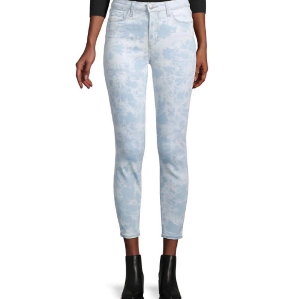 L’AGENCE Margot light blue tie dye skinny jeans
